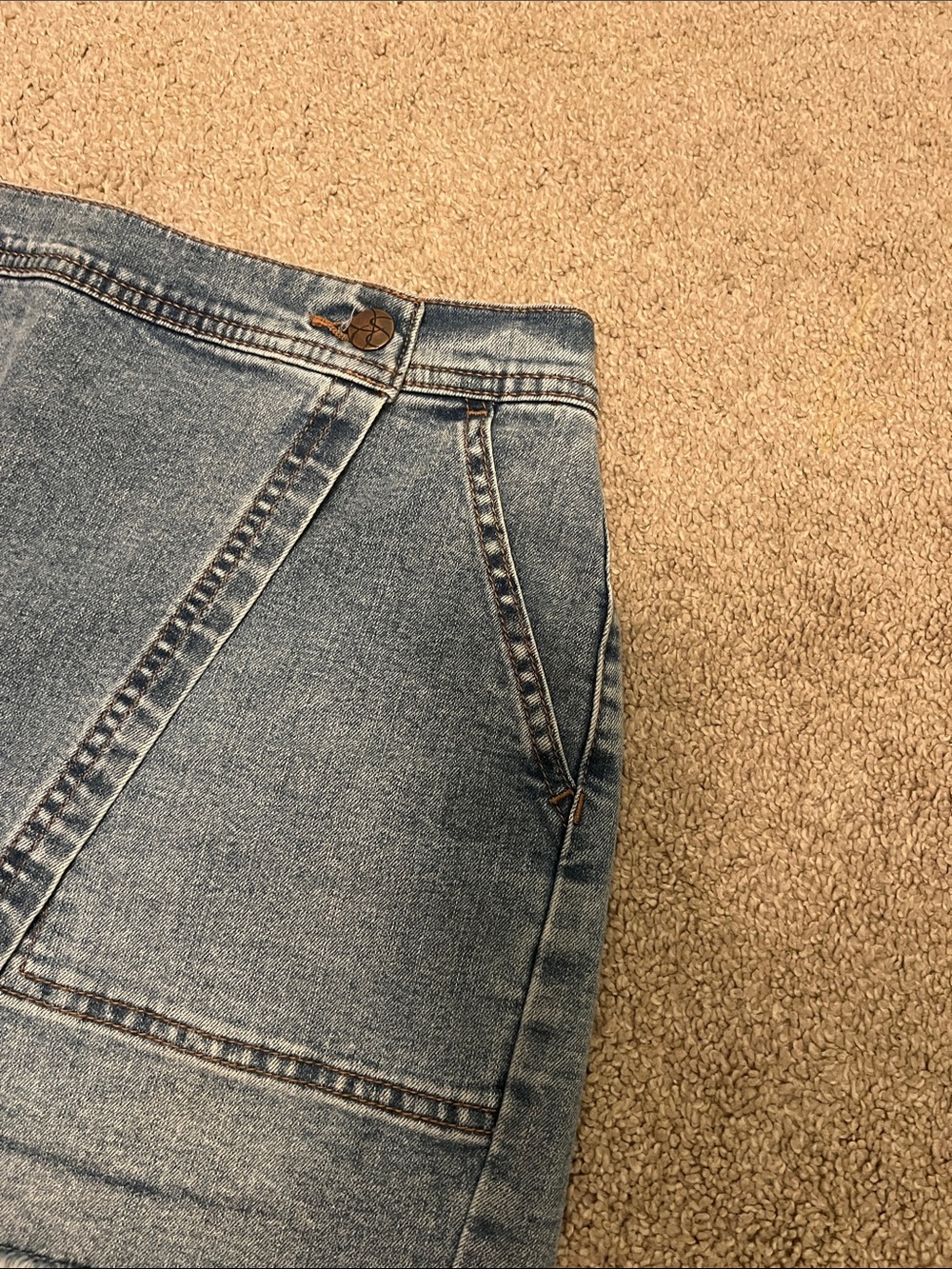 Jessica Simpson Light Blue Denim Skort Shorts - Picture 2 of 7